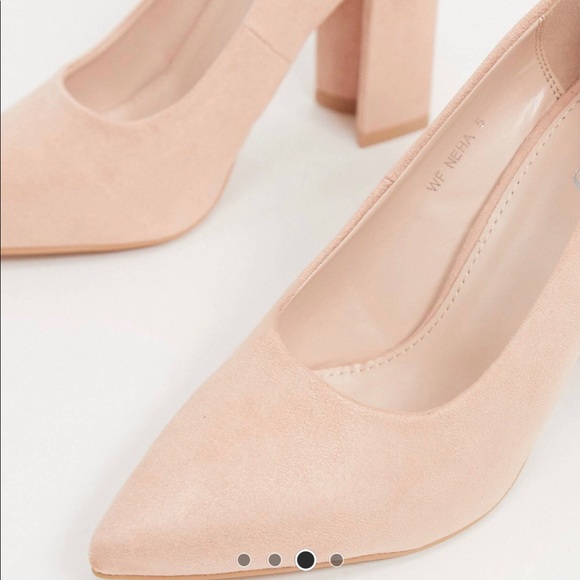 Asos WIDE FIT Blush Block Heels - Picture 4 of 4